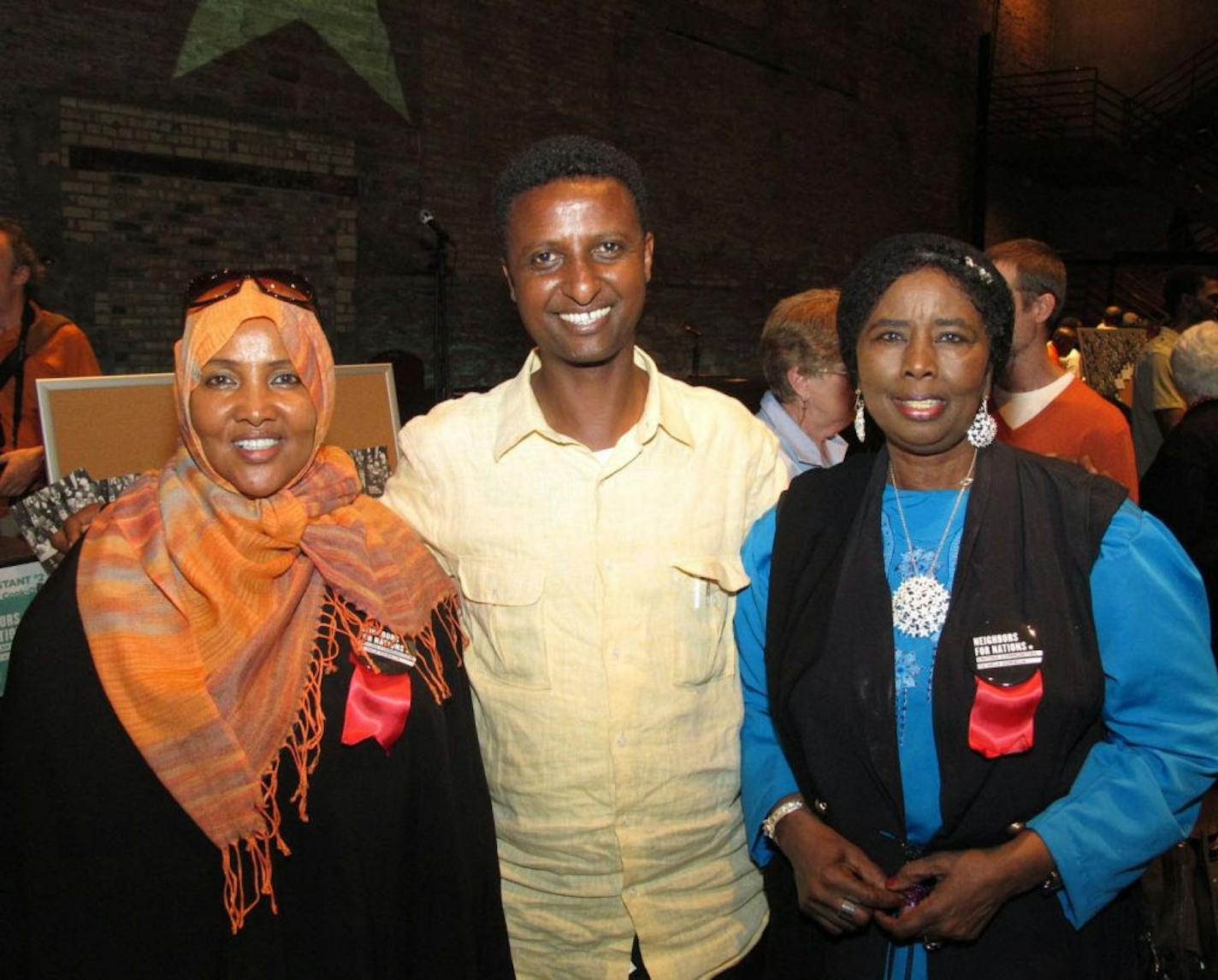 The American Refugee Committee�s Neighbors for Nations initiative hosted a Sambusa Cook-off with five local chefs cooking a Somali cuisine staple. Adar Kahin of WellShare International, Ali Isse and Hibo Nuura.