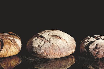 Loaves of bread from "Modernist Bread," the five-volume, 2,000-page cookbook by Nathan Myhrvold. The entire set has 1,200 bread recipes and costs $625