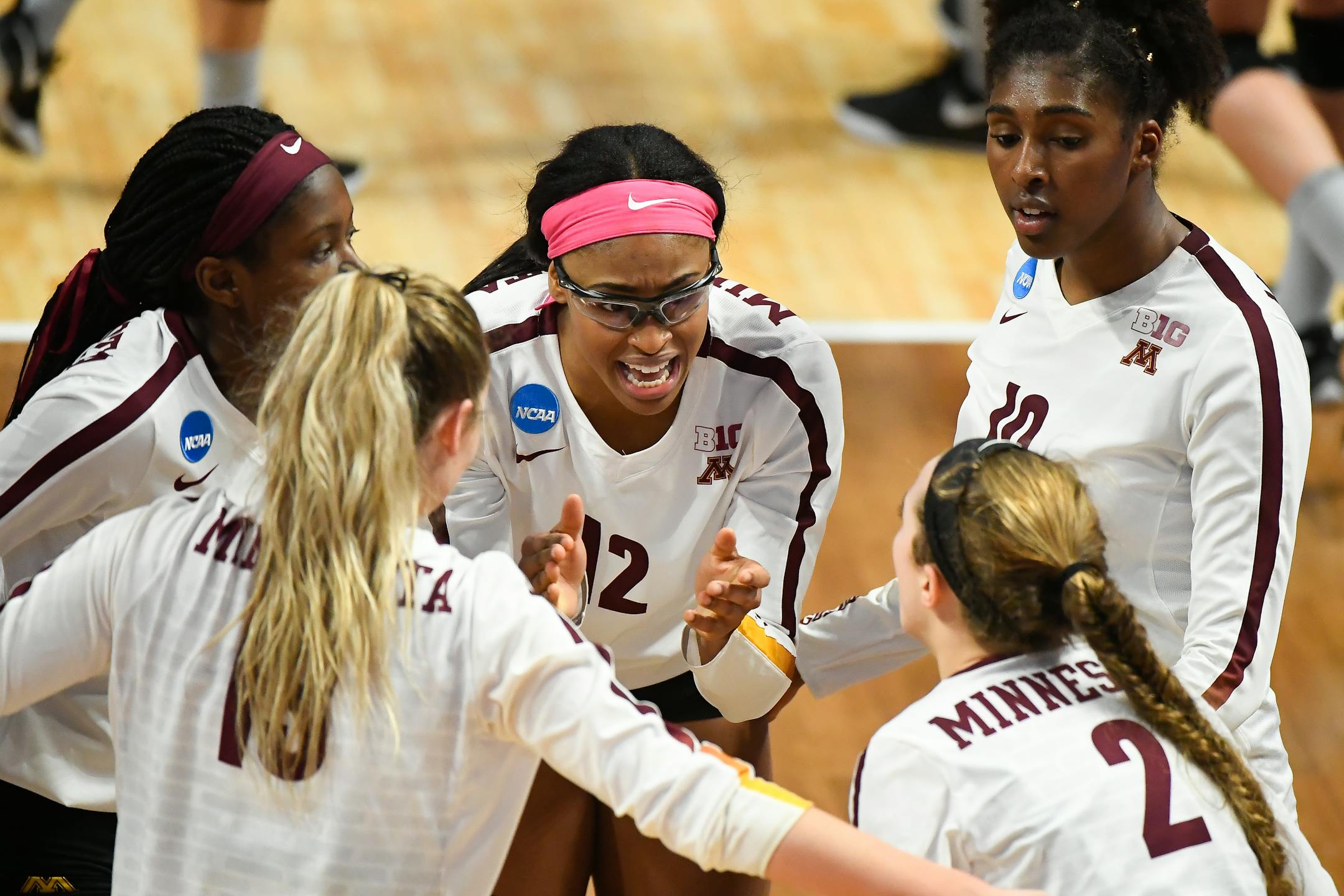 Middle blocker Taylor Morgan (12) and the Gophers are ranked No. 3 in the country in the preseason volleyball poll.