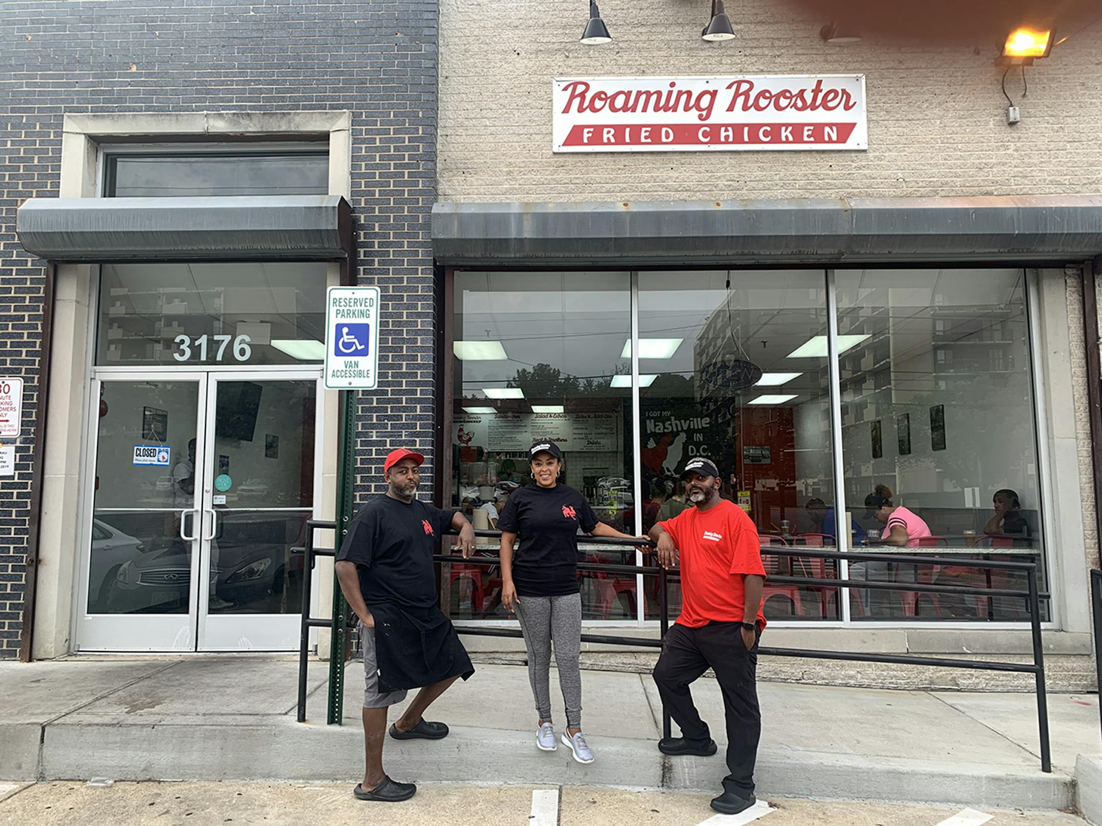 The three owners of Roaming Rooster, a D.C. restaurant whose fried chicken sandwiches exploded in popularity after a viral tweet. MUST CREDIT: Photo by Solomon Photo and Video Production