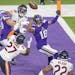 Bears defensive back Sherrick McManis intercepted a Hail Mary pass intended for Vikings wide receiver Justin Jefferson at the end of the fourth quarte