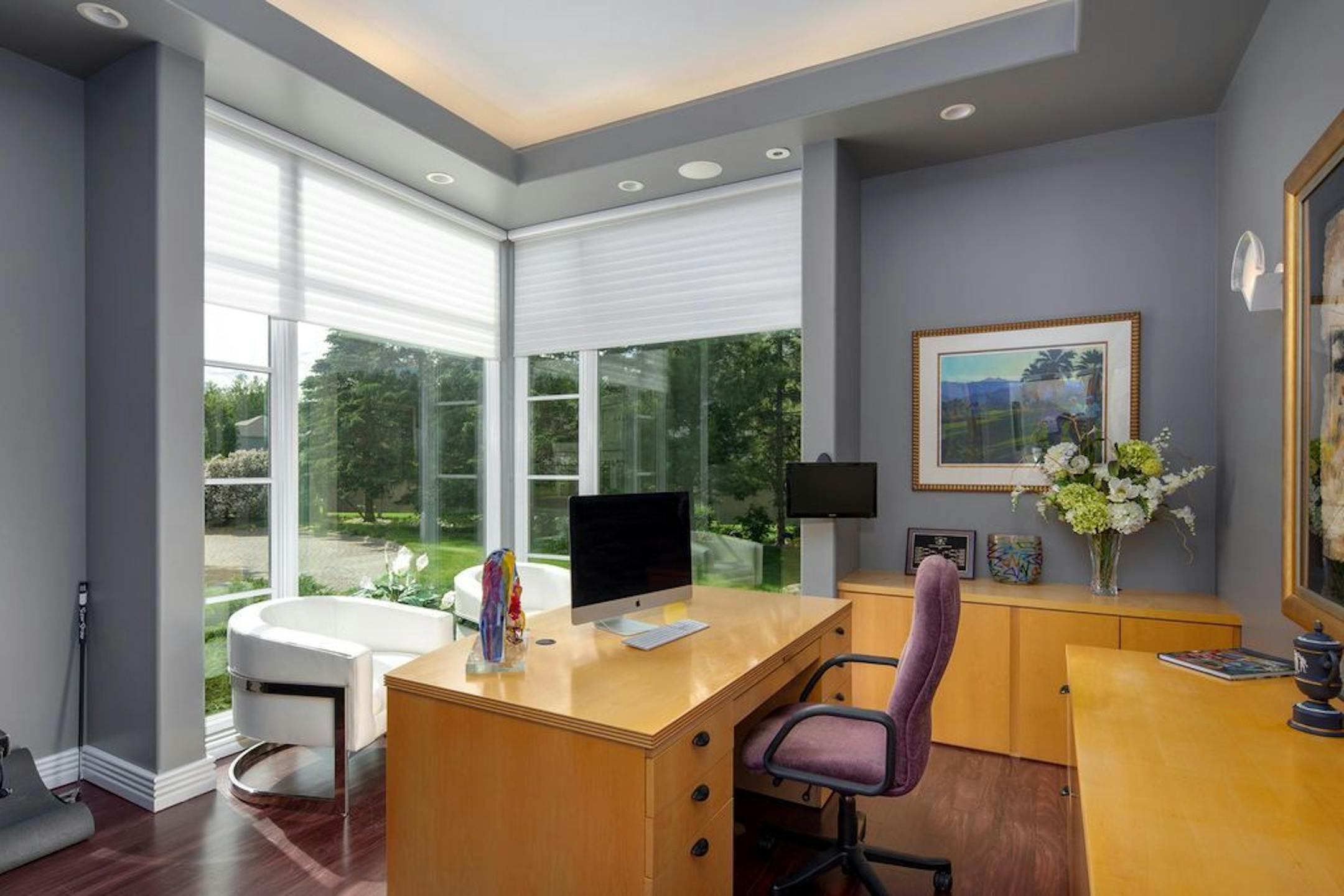 The main-floor office.