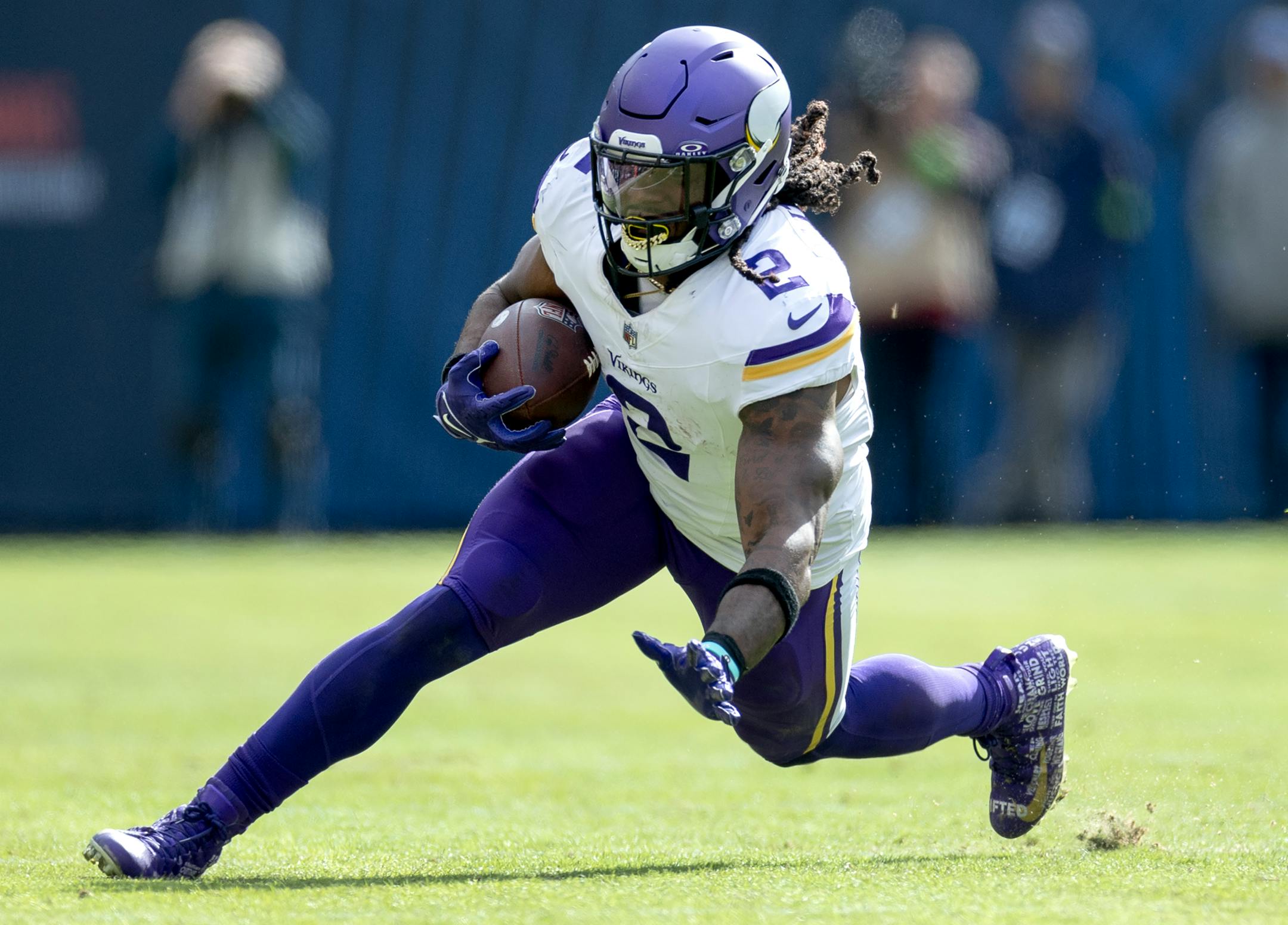 Minnesota Vikings running back Alexander Mattison (2) in the third quarter.