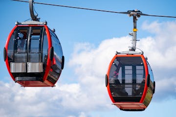 Lutsen Mountain visitors rode the Summit Express Gondola to the top of Moose Mountain.