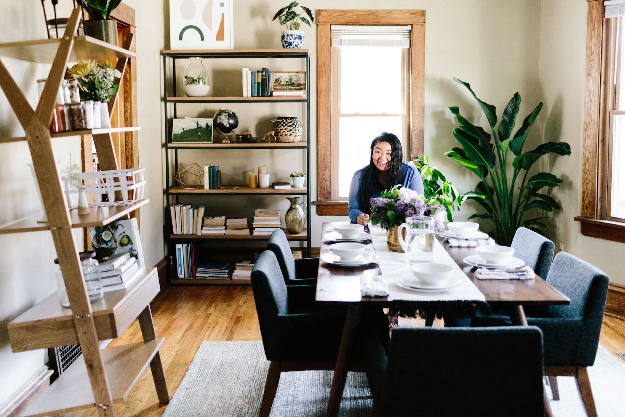 Roshee Cryer-Greene in her dining room