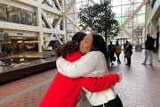 After their sons killer was convicted on seven felony counts Thursday in Hennepin County District Court, mothers Malinda Thomas and Marlena King embra