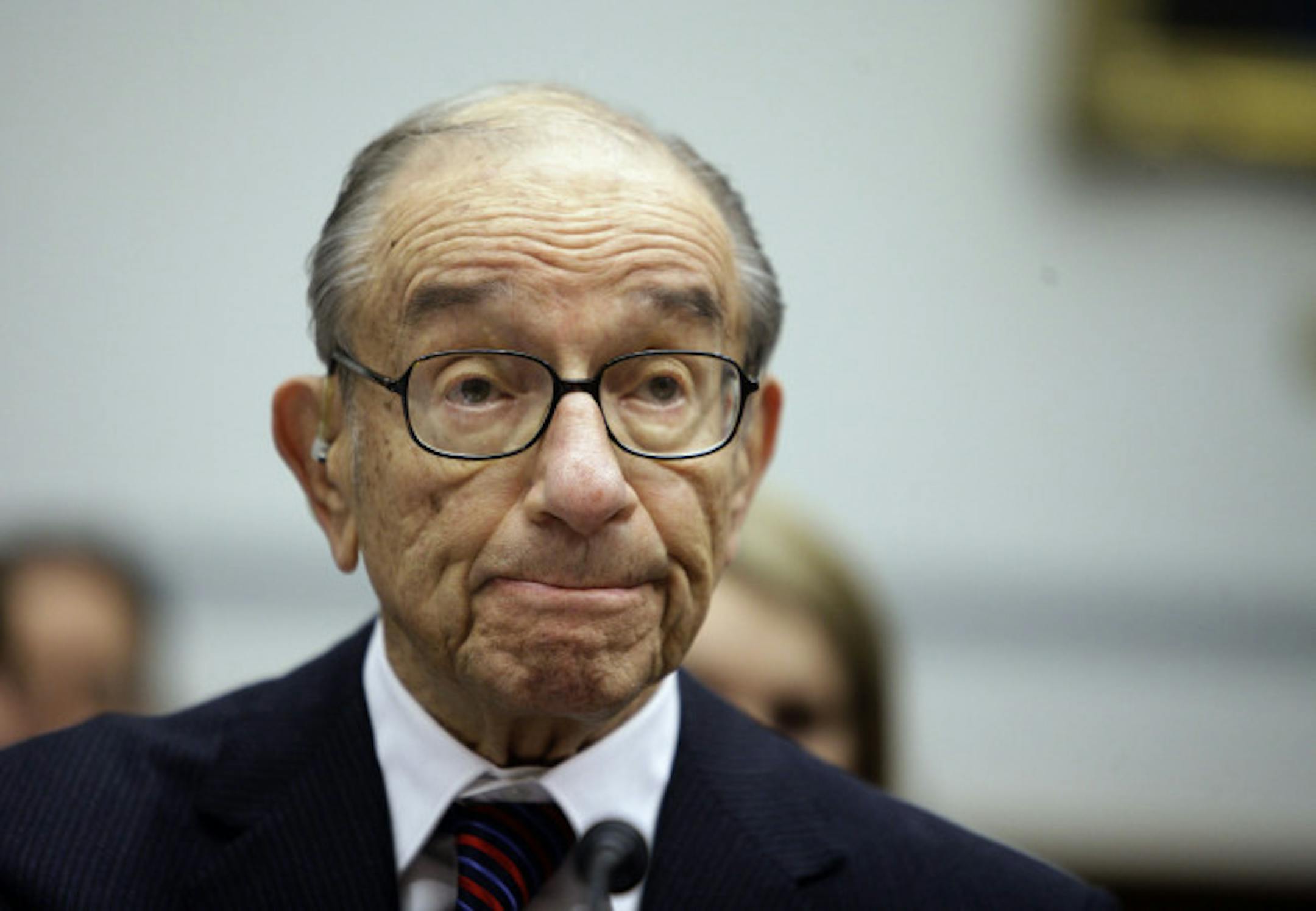 Alan Greenspan, the former Federal Reserve chairman at a hearing before the House Oversight Committee on Thursday, Oct. 23, 2008.