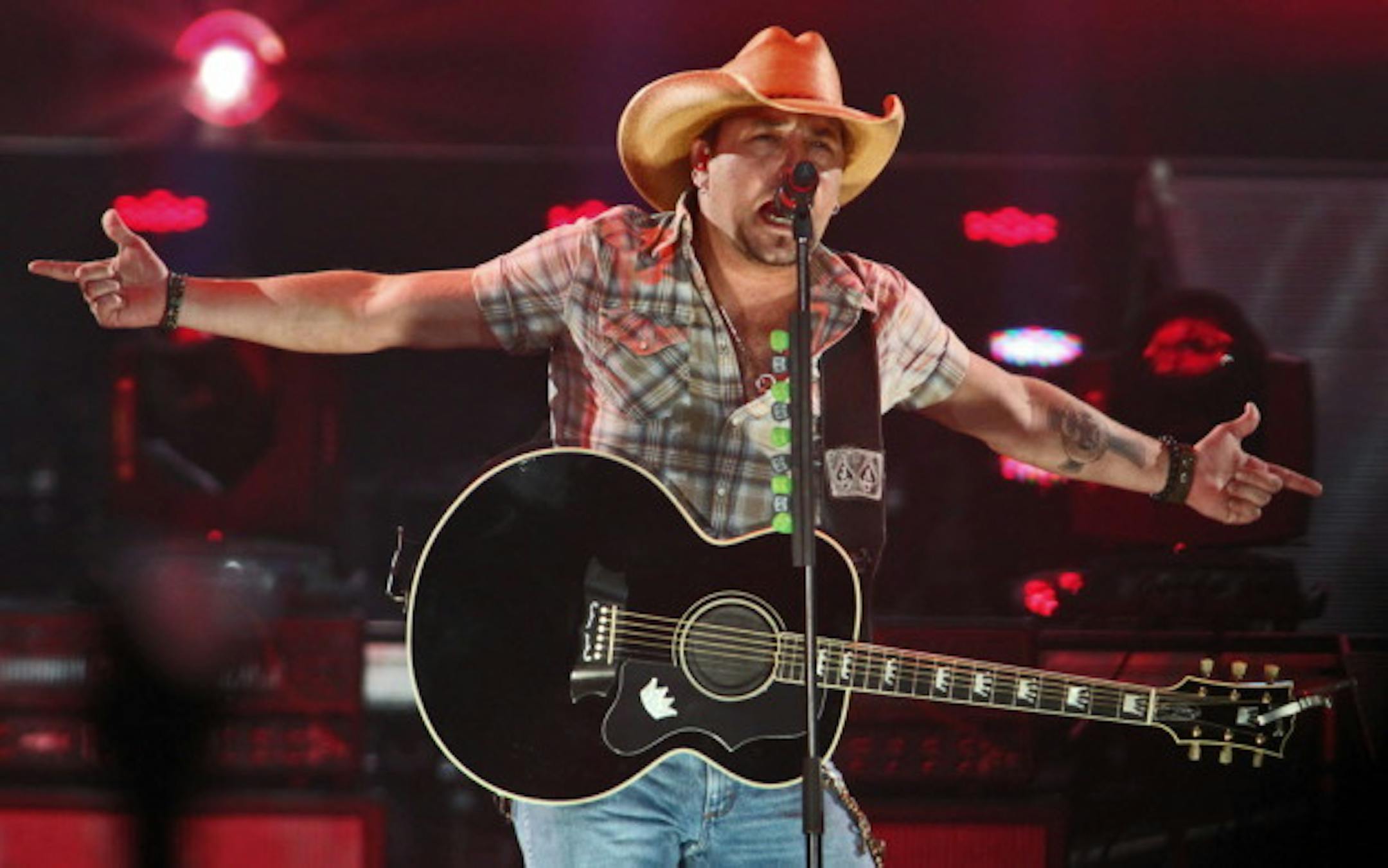 Jason Aldean first headlined Xcel Energy Center last winter. / Marlin Levison, Star Tribune