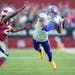 Vikings wide receiver Justin Jefferson (18) missed a pass late in the fourth quarter as  Minnesota Vikings took on the Arizona Cardinals.