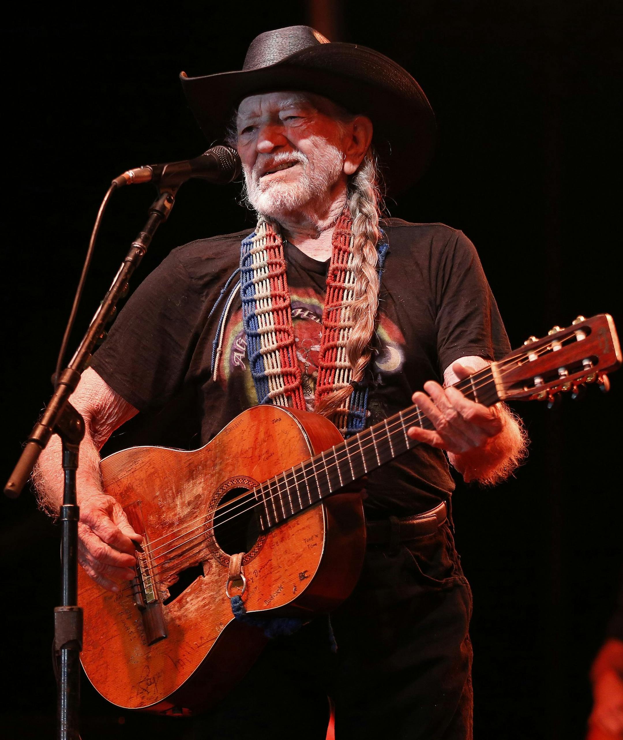 Willie Nelson performs at the Fort Worth Stockyards in Fort Worth, Texas, on July 4, 2013, as part of his annual picnic. (Ben Noey Jr./Fort Worth STar-Telegram/MCT) ORG XMIT: MIN1307050846122081