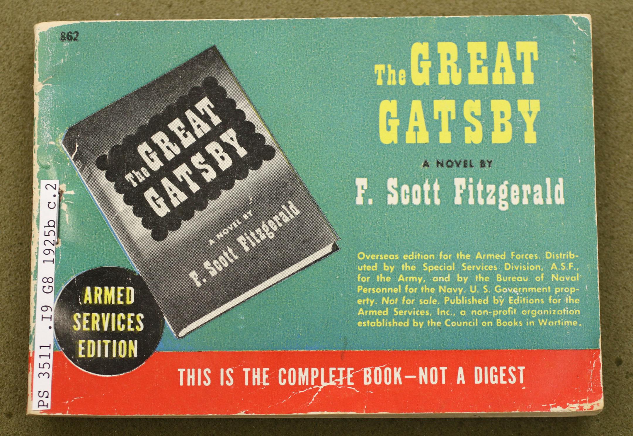 Armed Services edition, one of the many The Great Gatsby books published over the years. Gatsby's back, and so is his alter-ego. With the latest celluloid take on The Great Gatsby opening Friday, F. Scott Fitzgerald 1920'a come roaring back to life. A look at why the St. Paul native and his characters have such resonance. Courtesy of Minnesota History Center.] Bruce Bisping/Star Tribune bbisping@startribune.com