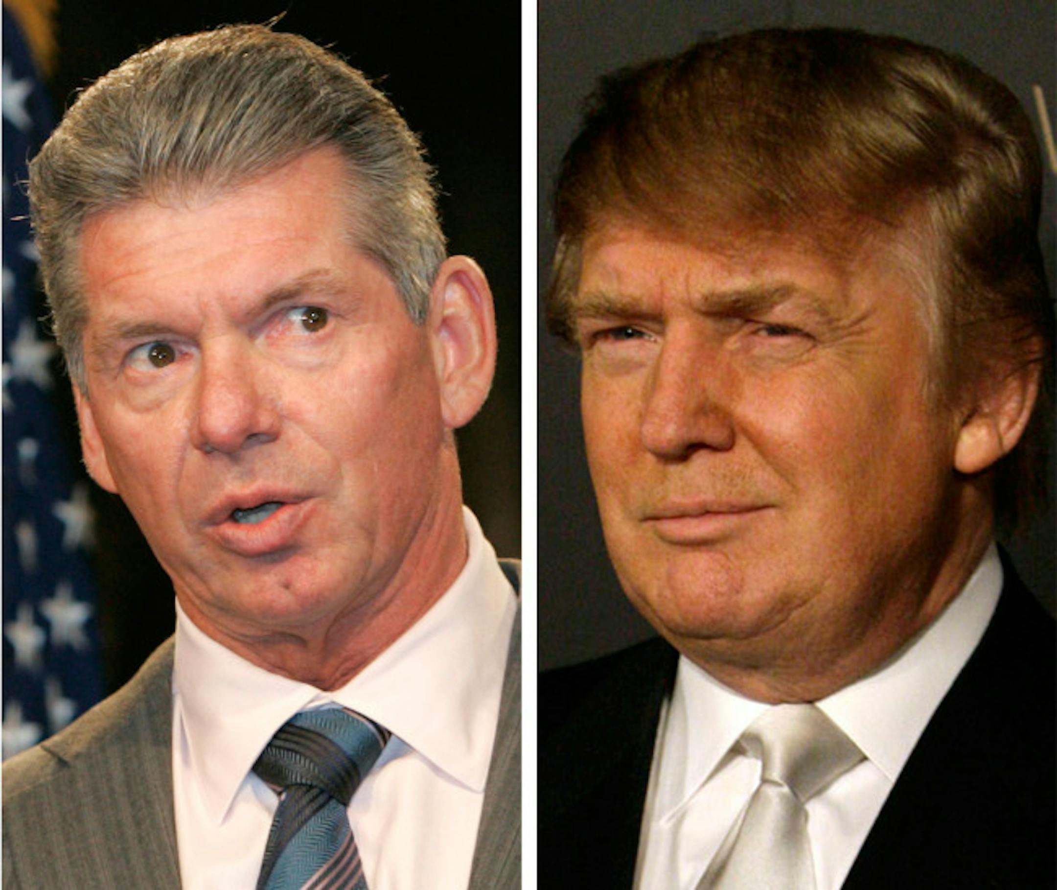 World Wrestling Entertainment owner Vince McMahon, left, and Donald Trump, right, are among the nation's billionaires.