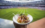 Minnesota Twins Home Opener. The Chicken Tikka rice bowl at Hot Indian Foods, section 120. Minneapolis, MN - 4/13/2015