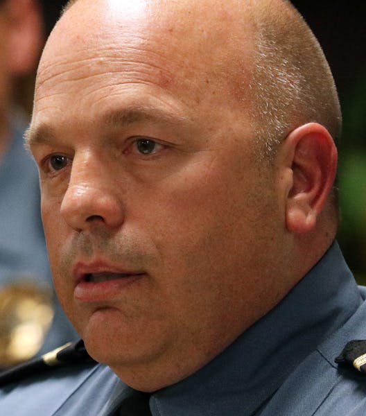 St. Paul Police Chief Todd Axtell spoke during a news conference to release bodycam video of his officers fatally shooting Billy Hughes Friday. ] ANTH