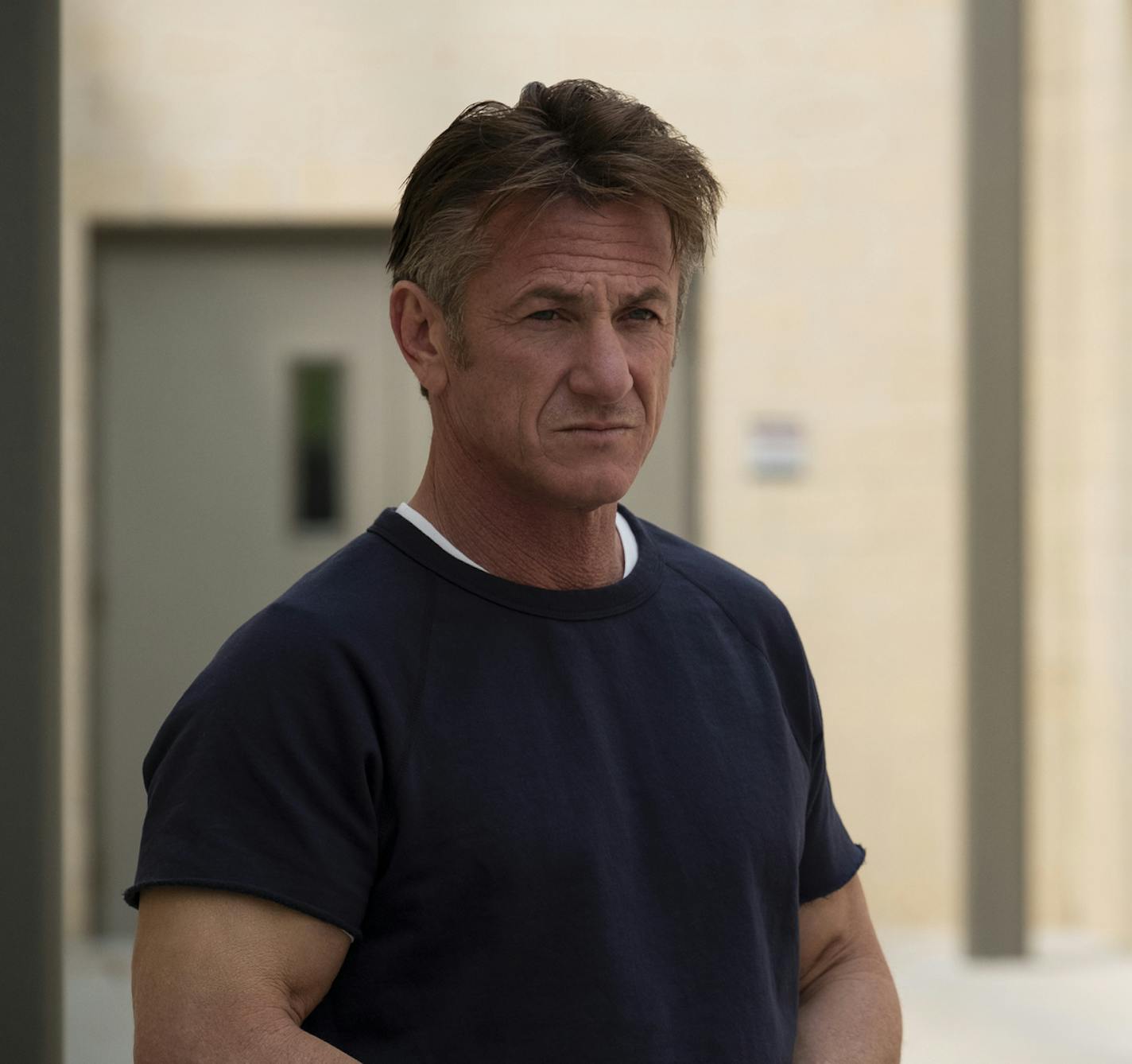 The First -- "Near and Far" - Episode 108 - The crew of Providence 2 prepares to launch. Laz and Denise get ready for a new chapter in their lives. Tom Hagerty (Sean Penn), shown. (Photo by: Alan Markfield/Hulu) ORG XMIT: Season 1