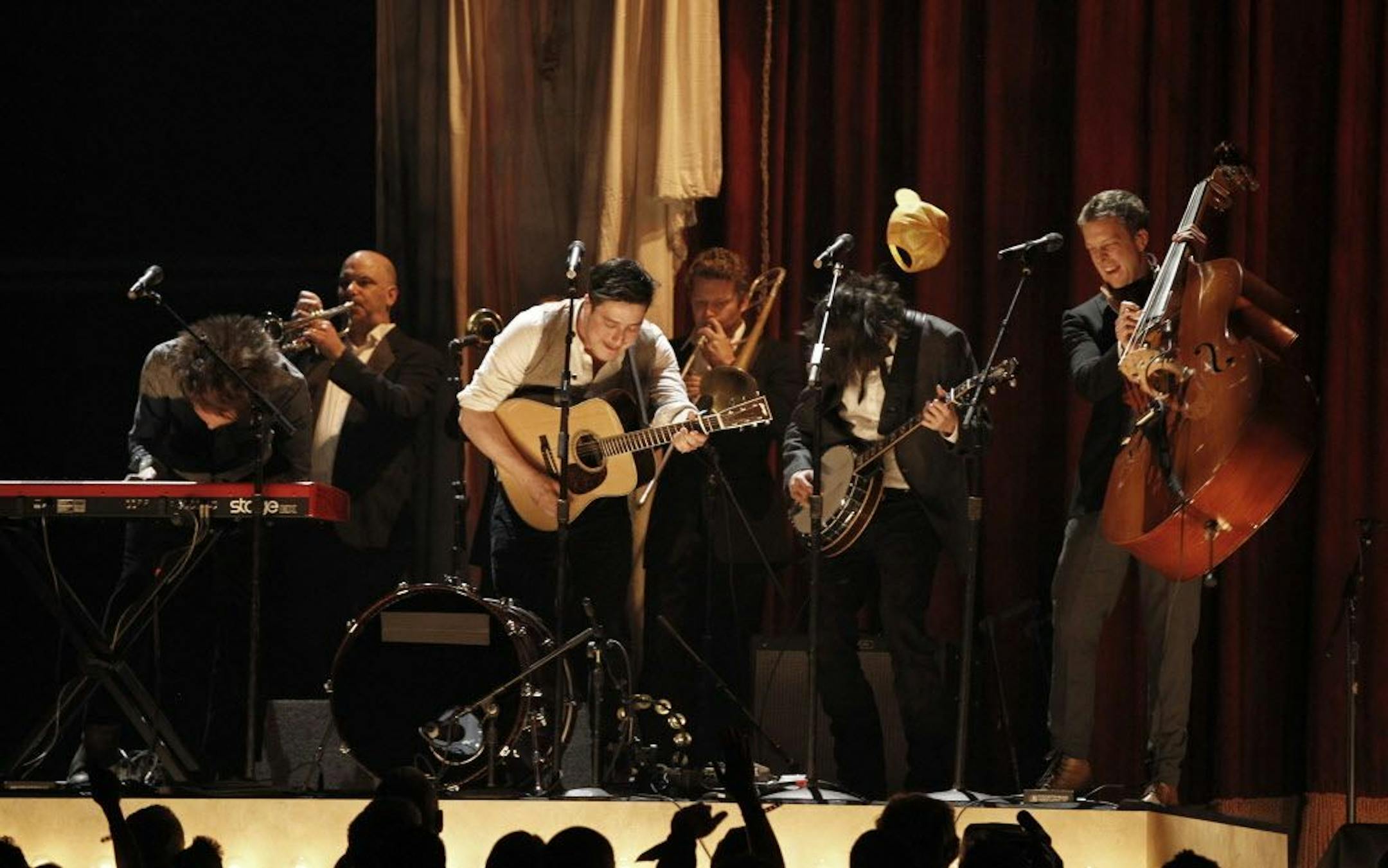 Mumford and Sons perform at the 53rd annual Grammy Awards on Sunday, Feb. 13, 2011, in Los Angeles.