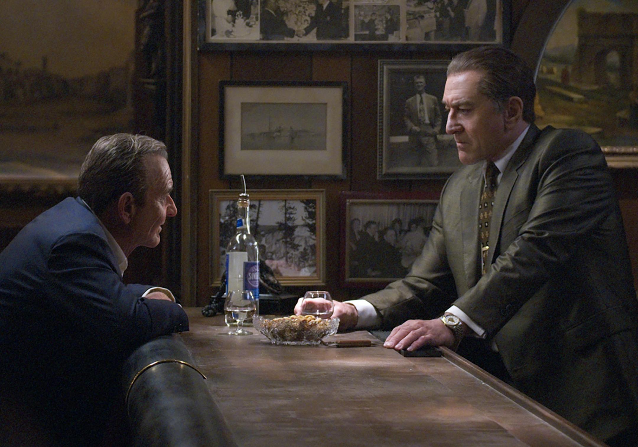 Joe Pesci, left, and Robert De Niro in a scene from "The Irishman."