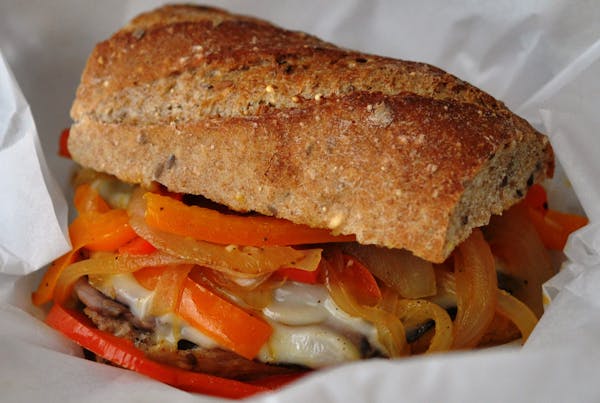 Roast Beef Sandwich with Peppers and Caramelized Onions. By Meredith Deeds, Special to the Star Tribune