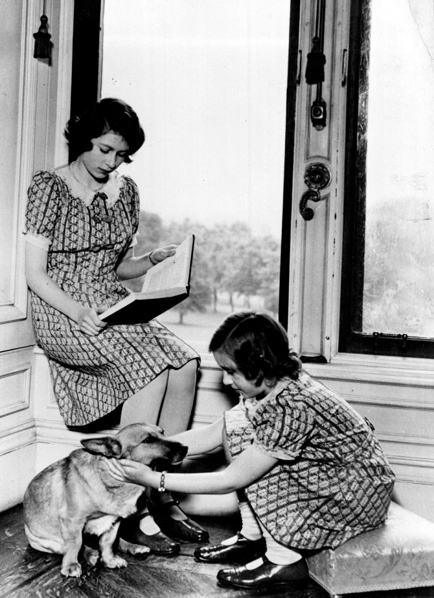 The princesses Elizabeth, left, and Margaret in August 1940.