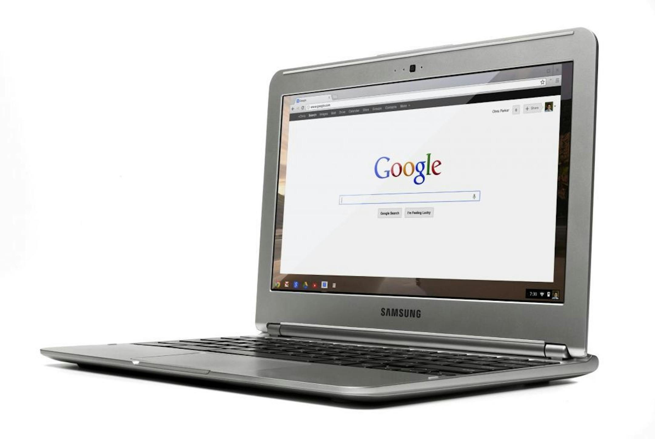 This undated photo provided by Google shows the Chromebook. Google is dangling a low-priced laptop computer in front of consumers as rivals Microsoft and Apple prepare to release their latest gadgets. The lightweight computer unveiled Thursday, Oct. 18, 2012 will sell for $249 and is being made in a partnership with Samsung Electronics Co. Ltd., which also makes smartphones and tablet computers that run on Google's Android software.