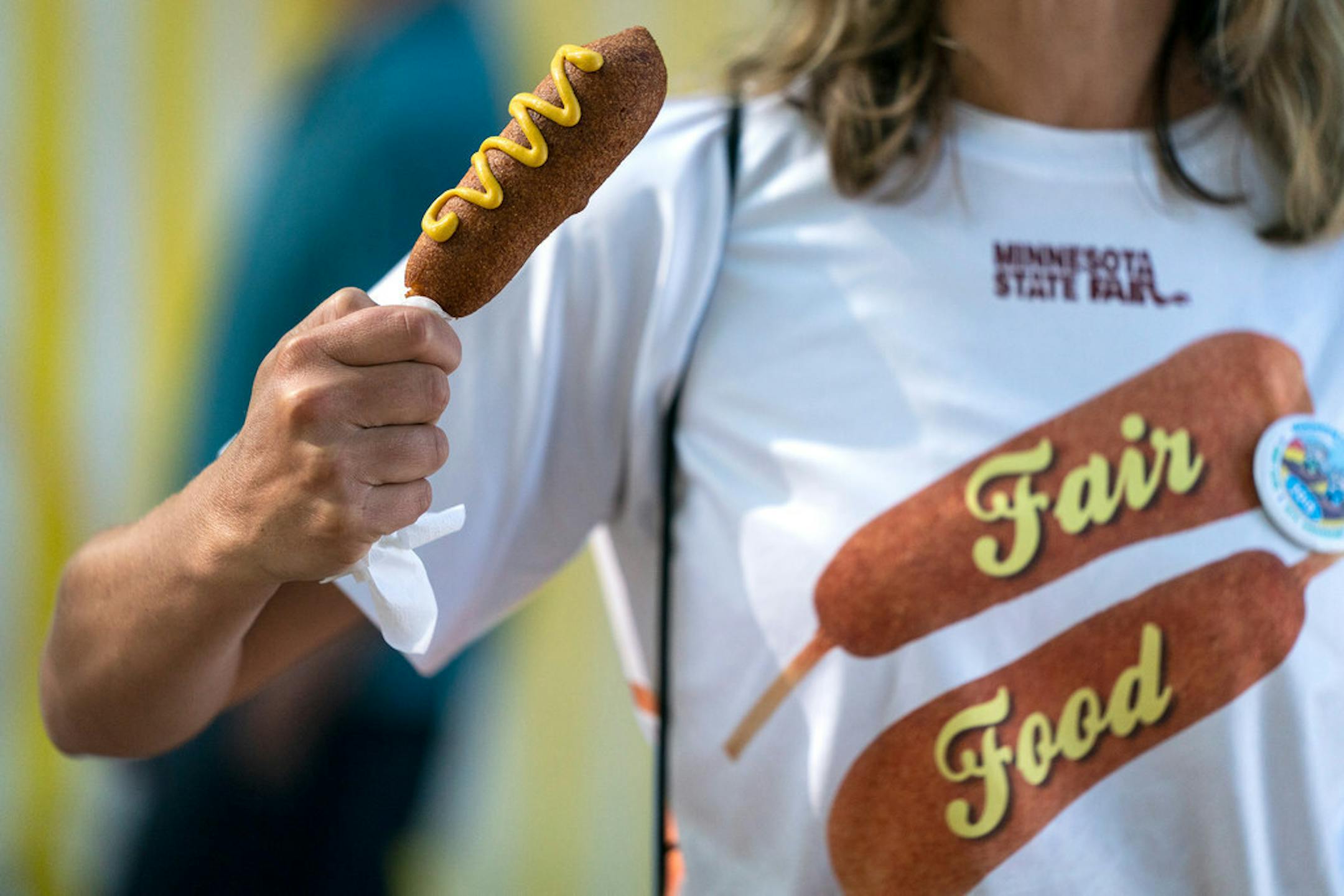 Corn dogs are one of the mainstays at the State Fair. Leila Navidi?