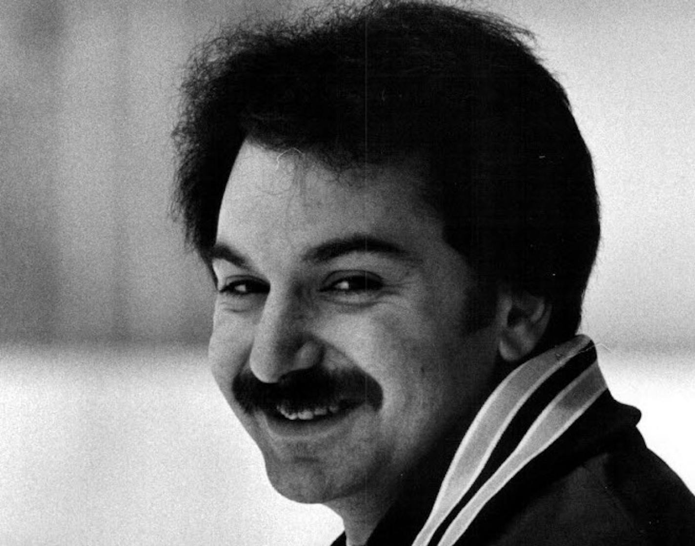 Robert (Chico) Adrahtas in 1984, when he was an assistant men's hockey coach at the University of Minnesota.