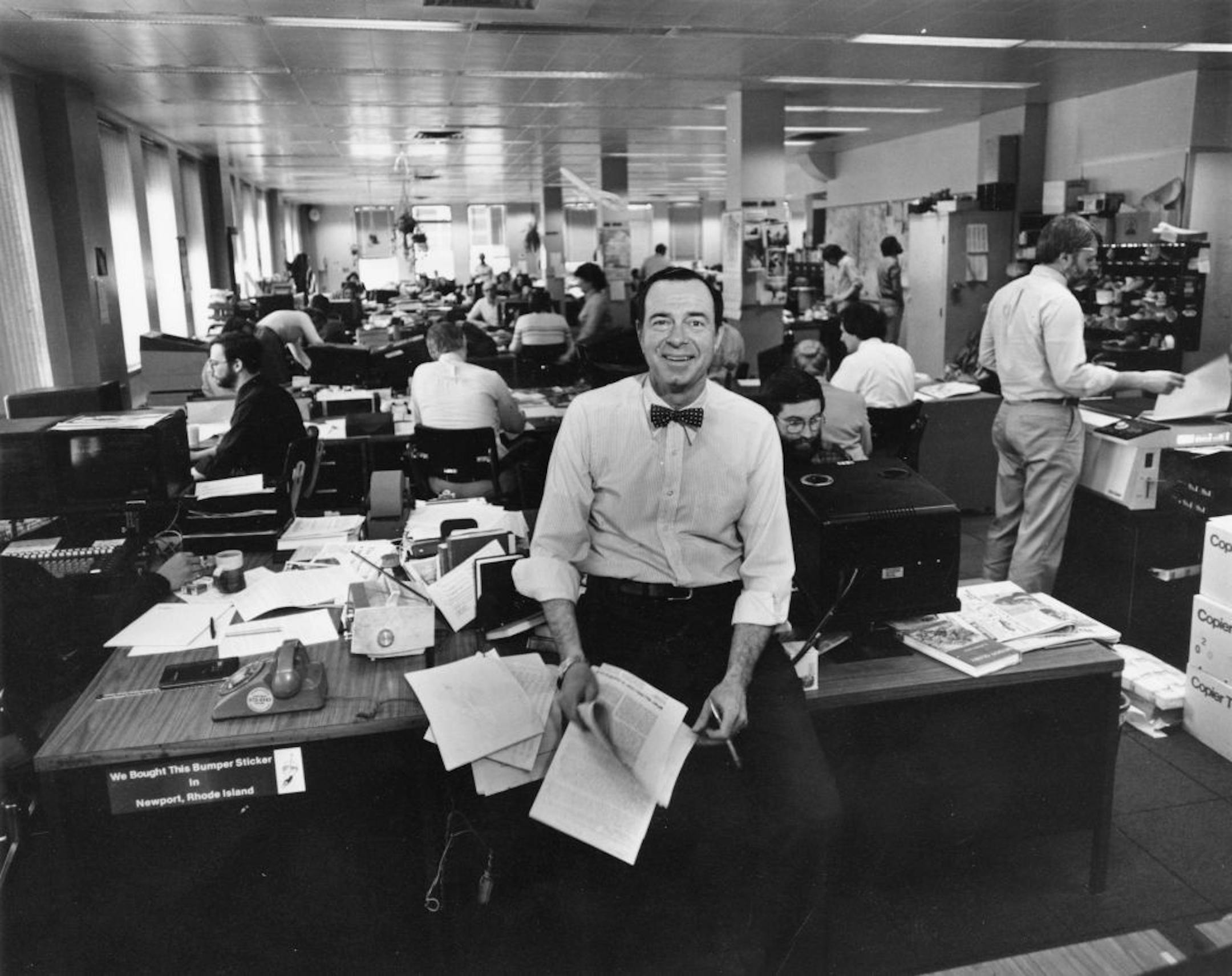 Charles Bailey in the newsroom of the Minneapolis Tribune