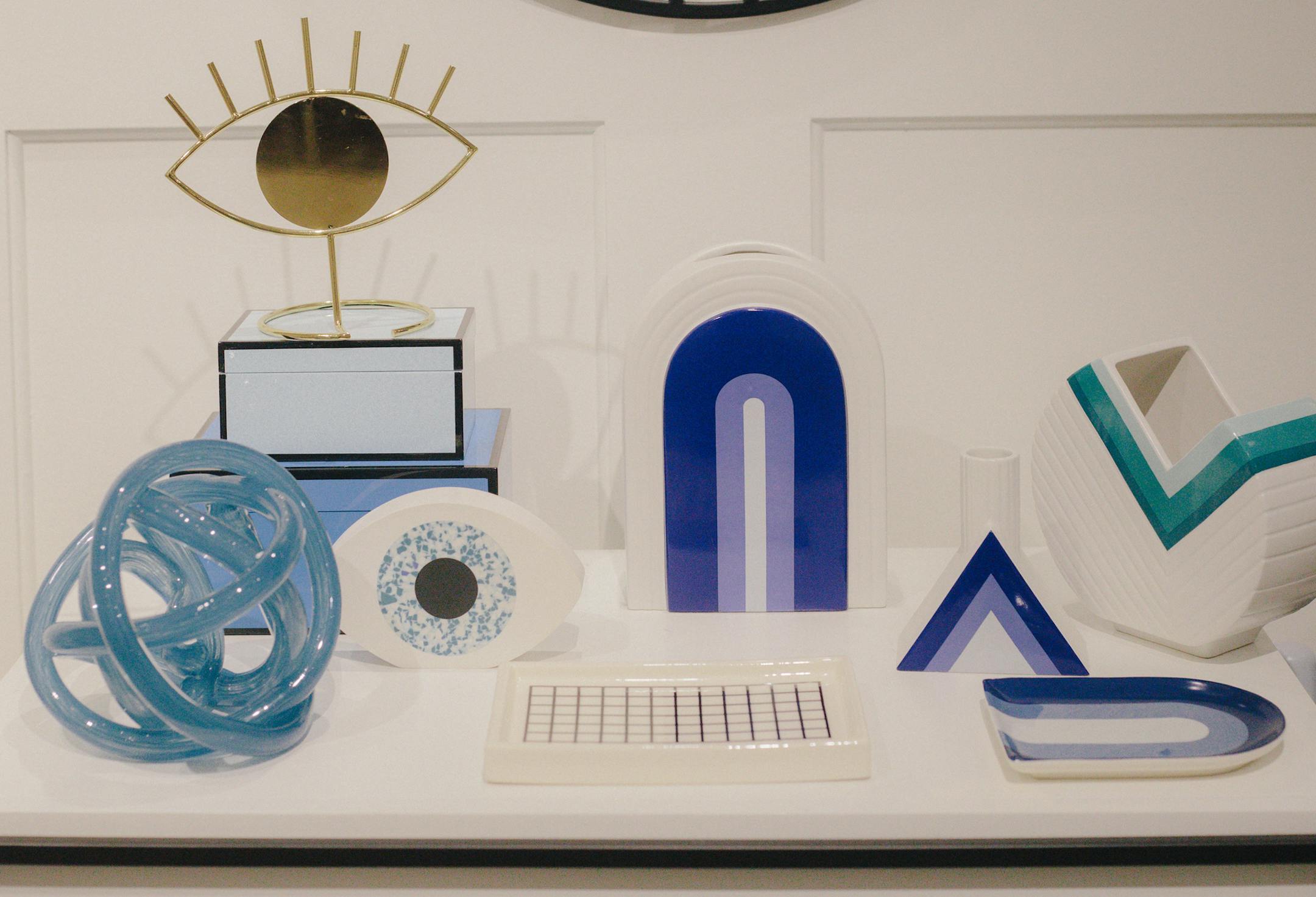 Jonathan Adler's new collection, which he designed for Amazon, in New York, Nov. 6, 2018. Adler introduced a collection for Amazon called Now House: whimsical objects and furniture in mod black and white and postmodern pastels. (Nathan Bajar/The New York Times)