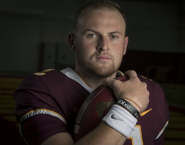 Minnesota Gophers quarterback Tanner Morgan photographed Tuesday, July 31, 2018 at the Athletes Village at the University of Minnesota in Minneapolis,