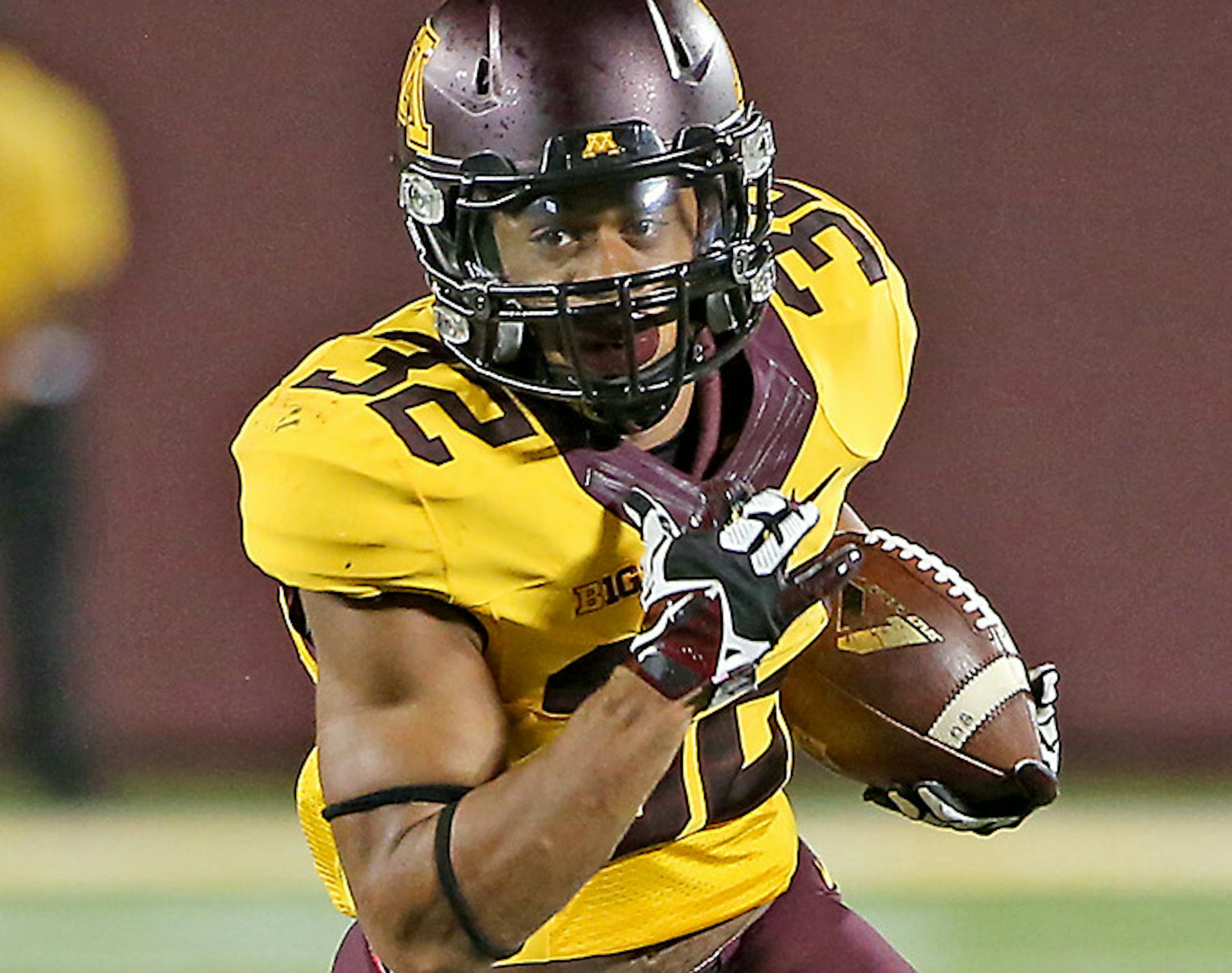 Berkley Edwards wore maroon-gold-maroon against Eastern Illinois.