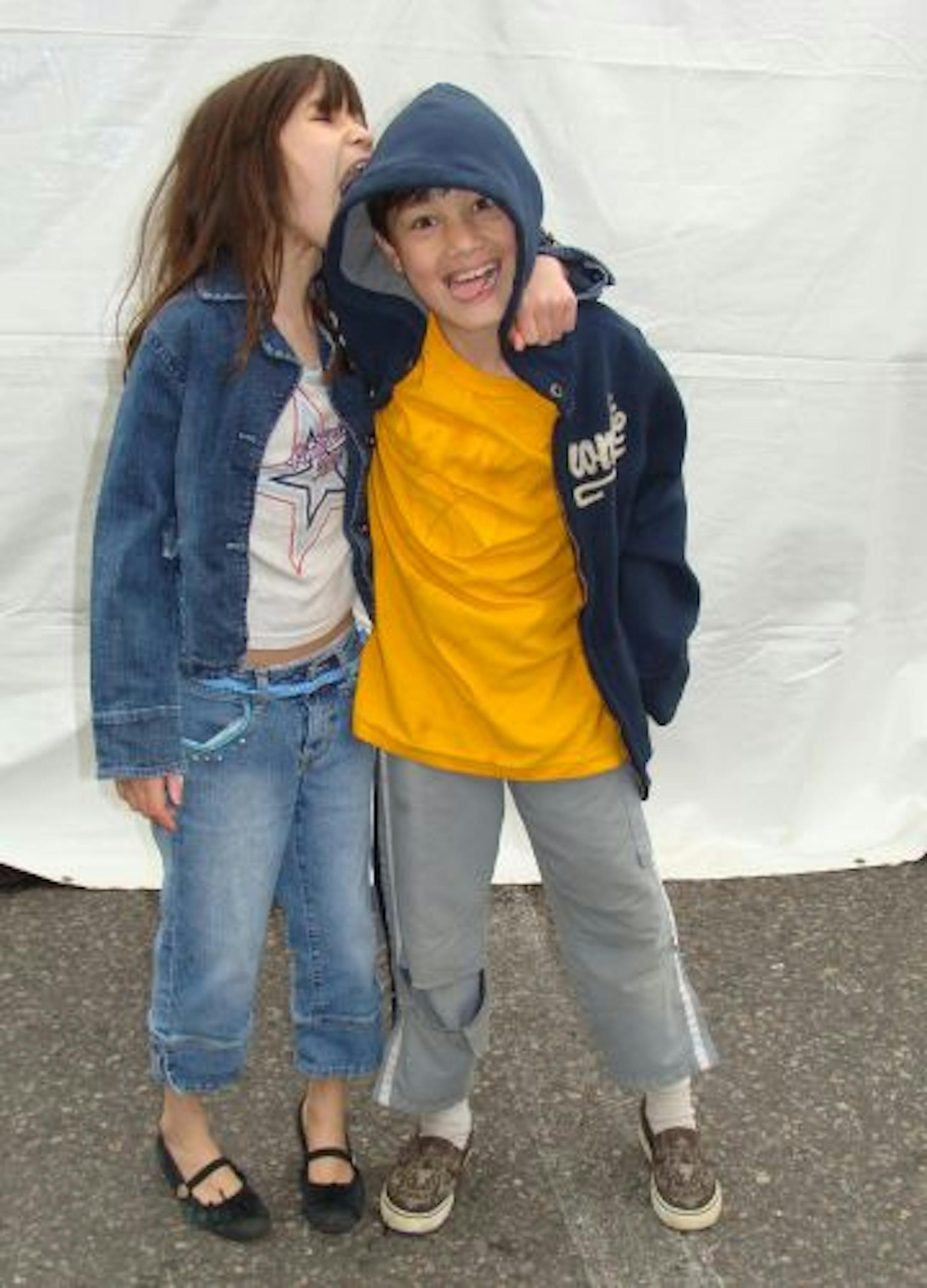 Jack and Maggie Cheng tried to guess the breeds for the many dogs in attendance.