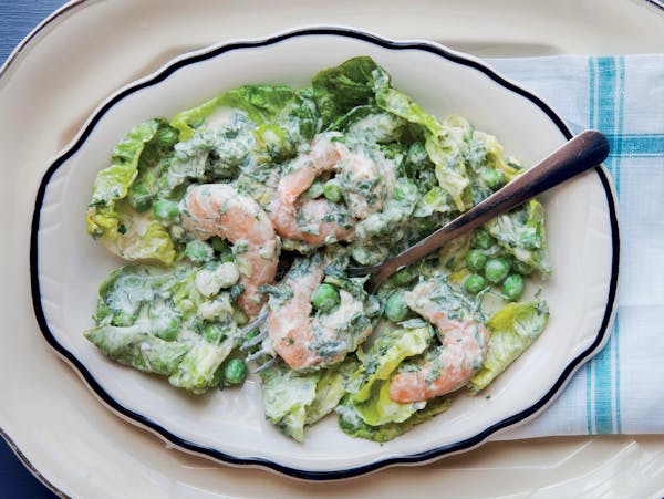 Shrimp with peas (or celery), dill and tarragon make a stellar salad. 