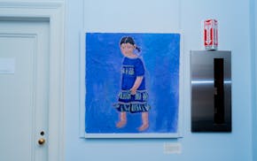 Camila Garcia Blue, who attends PIM Arts School, created “Jingle dress,” a piece in the exhibit.