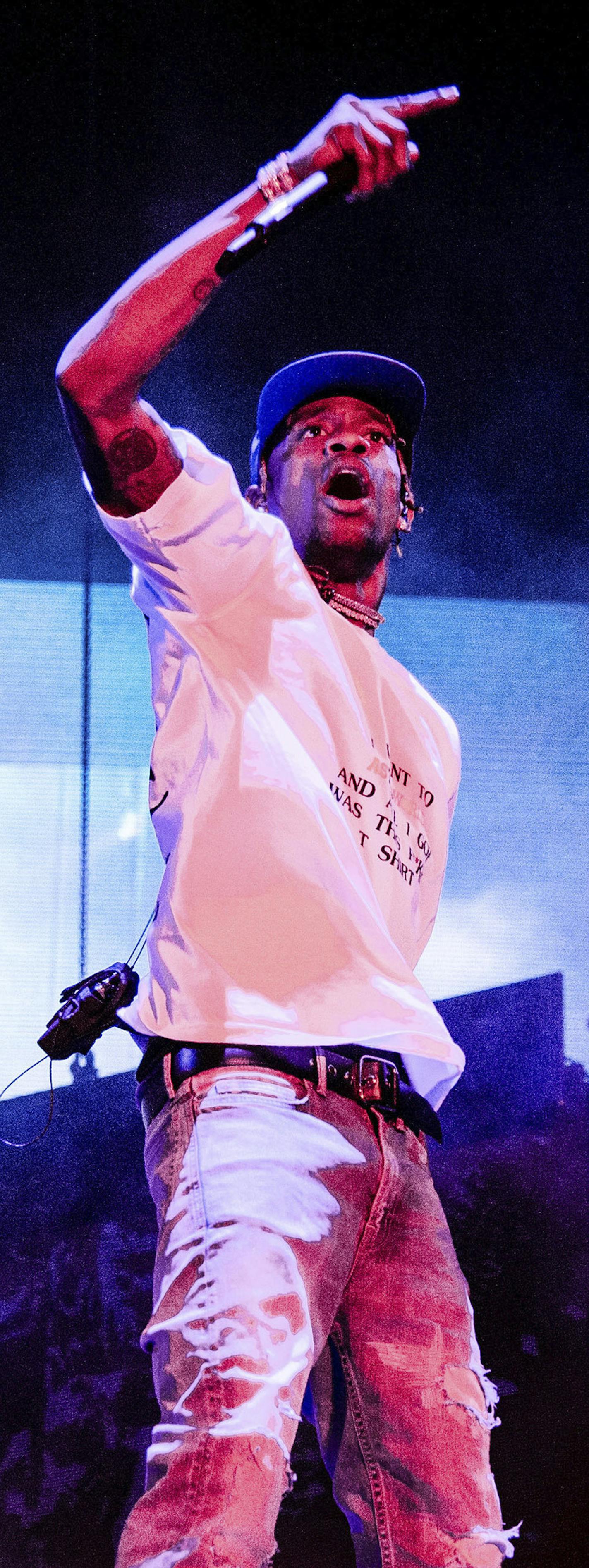 Travis Scott performs at the Voodoo Music Experience in City Park on Saturday, Oct. 27, 2018, in New Orleans. (Photo by Amy Harris/Invision/AP)