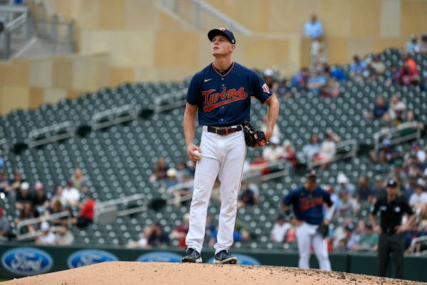 Twins reliever Cody Stashak took a moment during the Astros’ six-run sixth inning Thursday at Target Field.