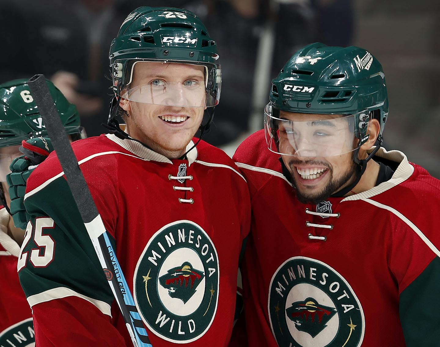 Jonas Brodin (25) and Matt Dumba (24)