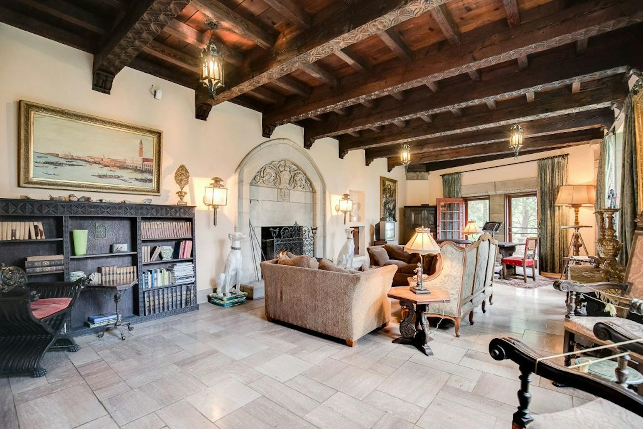 The grand-sized living room.