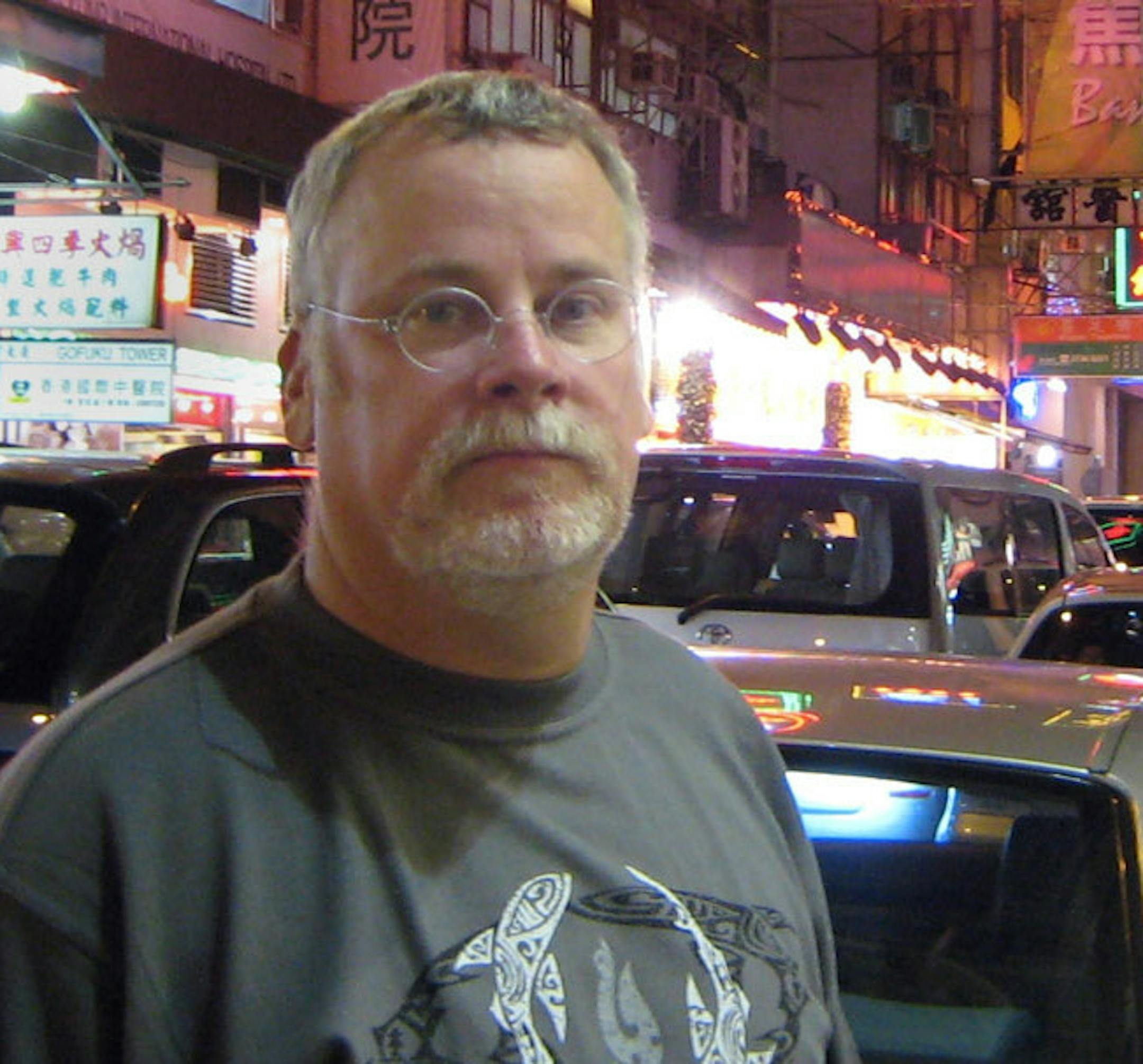 Provided photo/ credit: Steve Vascik Author Michael Connelly on the streets of Hong Kong ORG XMIT: MIN2013092608420016