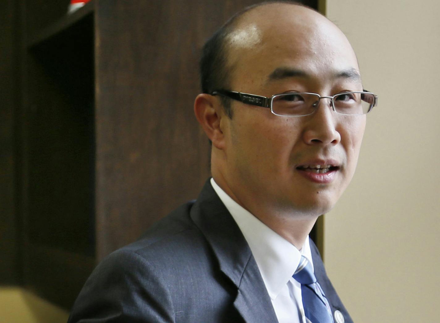 Ramsey County Attorney John Choi in his office Tuesday September 9 , 2014 in St. Paul, MN ] Jerry Holt Jerry.holt@startribune.com ORG XMIT: MIN1409091618010952