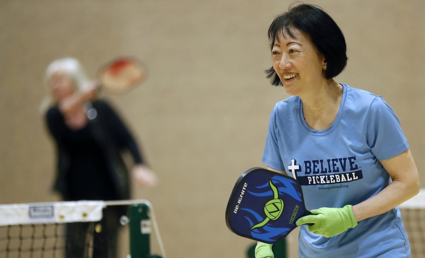 Mary Jane Yue,67, is an avid played who says she is addicted to the game. "Yes, I love it," she says.]The hottest game in the west metro right now is pickleball. The racket sport has long been considered popular among the elderly population, and large groups have been clamoring for more indoor and outdoor courts in the suburbs.Richard Tsong-Taatarii&#xef;rtsong-taatarii@startribune.com