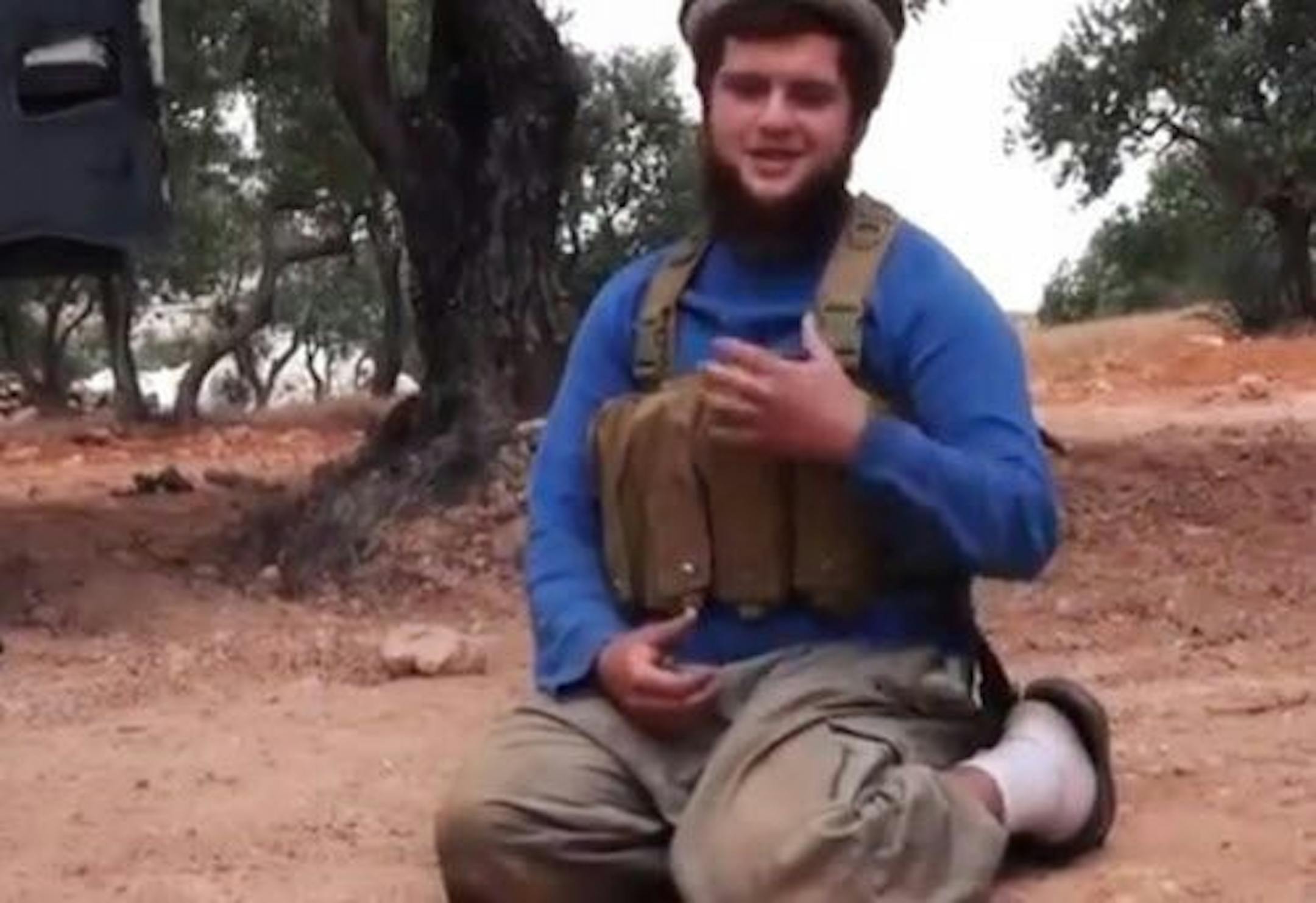 This undated frame grab from video provided by the Manara al-Bayda, the media arm of the al-Qaida-linked Nusra Front, shows American suicide attacker Moner Mohammad Abu-Salha.