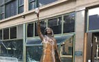 The Mary Tyler Moore statue has returned to the corner of 7th and Nicollet in Minneapolis.