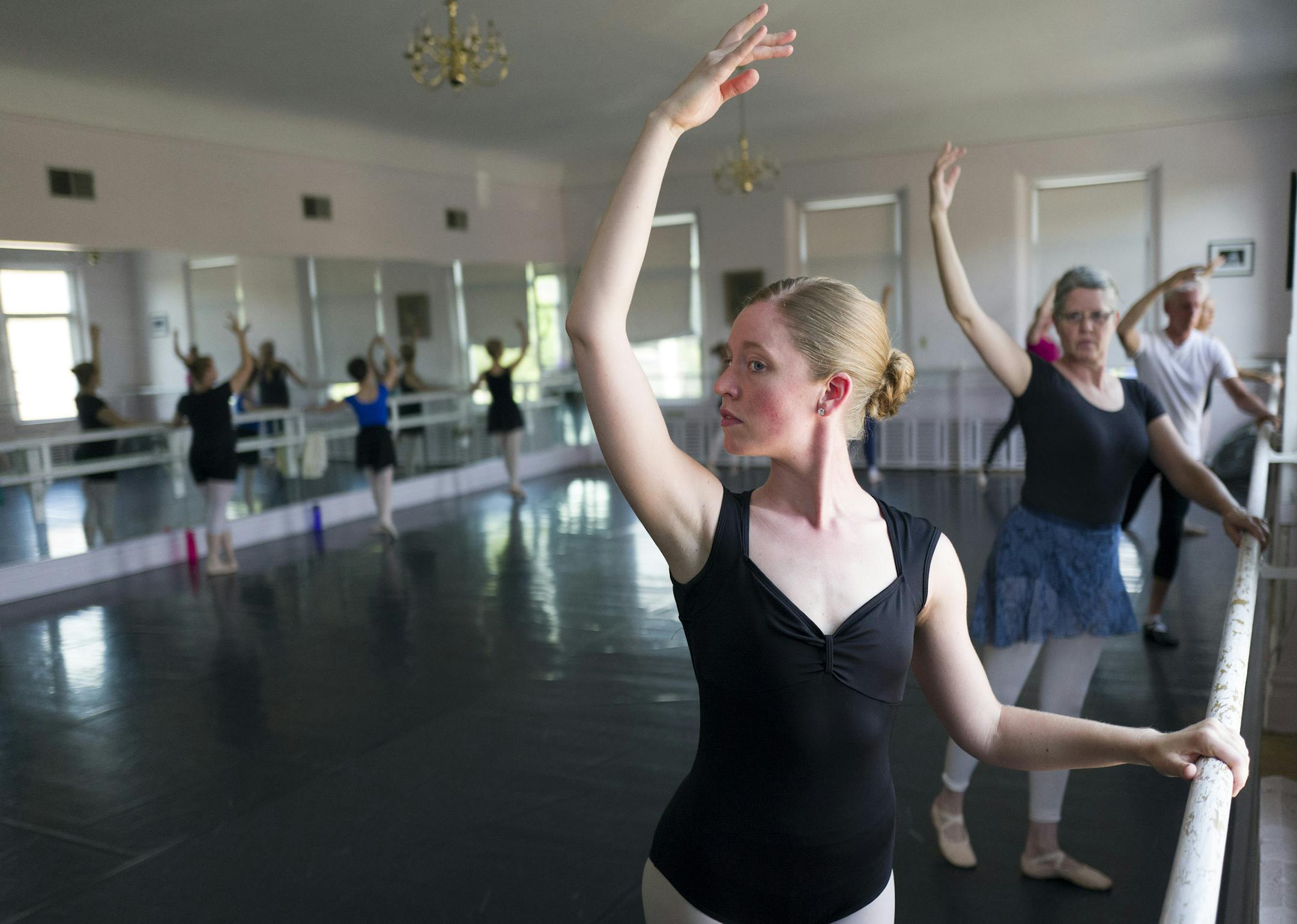 Mikki Johnston practiced Ballet at St. Paul Grand Avenue Studio on Thursday August 18, 2016 in St. Paul, MN.] St. Paul Ballet's Grand Avenue studio, which for more than 60 years was Andahazy Ballet, is closing. The building's owners have decided to retire and do something else with the property and the studio will be merged with another. Jerry Holt / jerry.Holt@Startribune.com