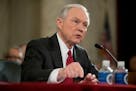 Sen. Jeff Sessions, shown testifying last month, was confirmed Wednesday as attorney general by a 52-47 Senate vote.