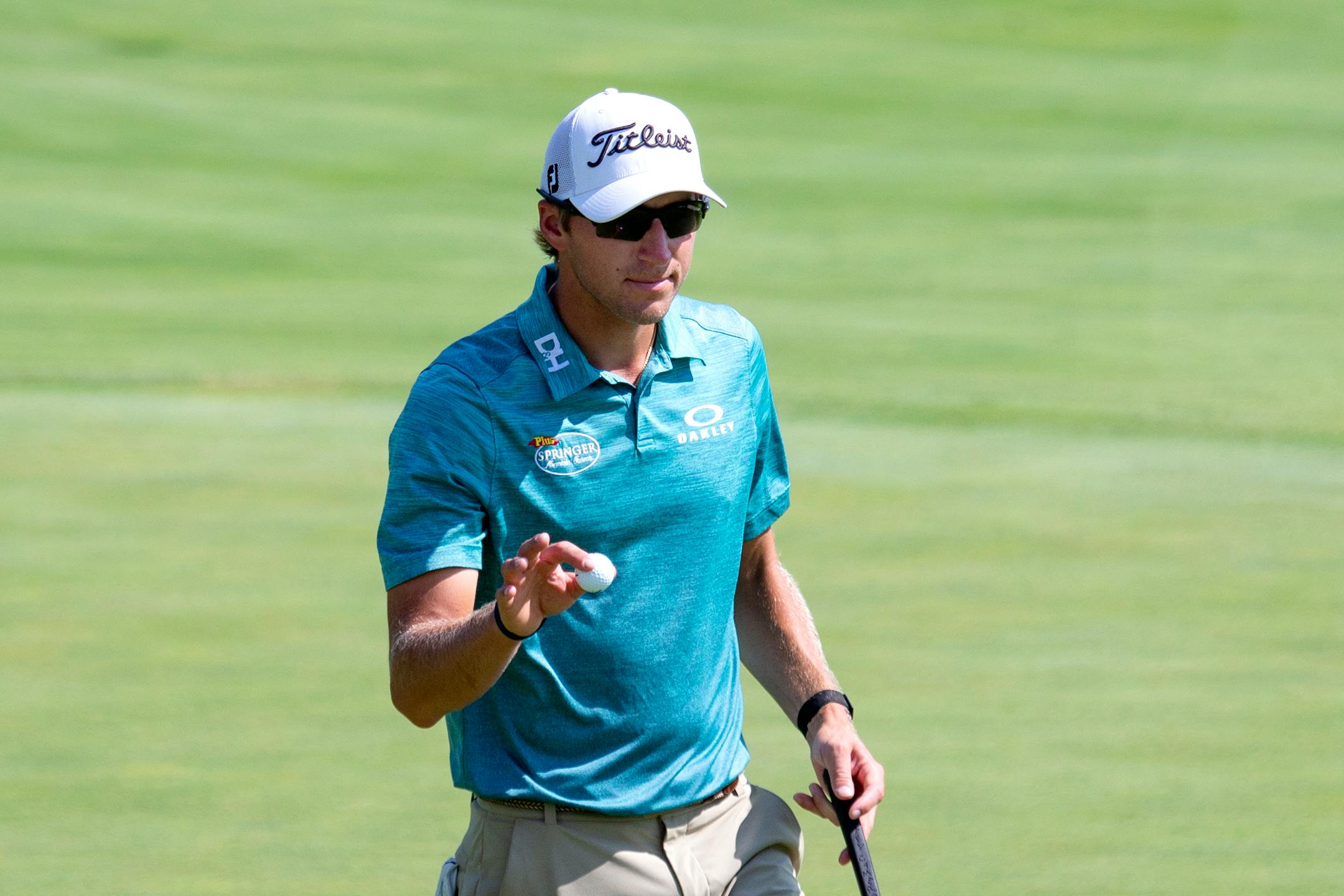 Richy Werenski (shown during the final round of the 3M Open in Blaine) had an eagle and a birdie in the final three holes for a one-point victory over former Spring Lake Park golfer Troy Merritt in the Barracuda Championship on Sunday.