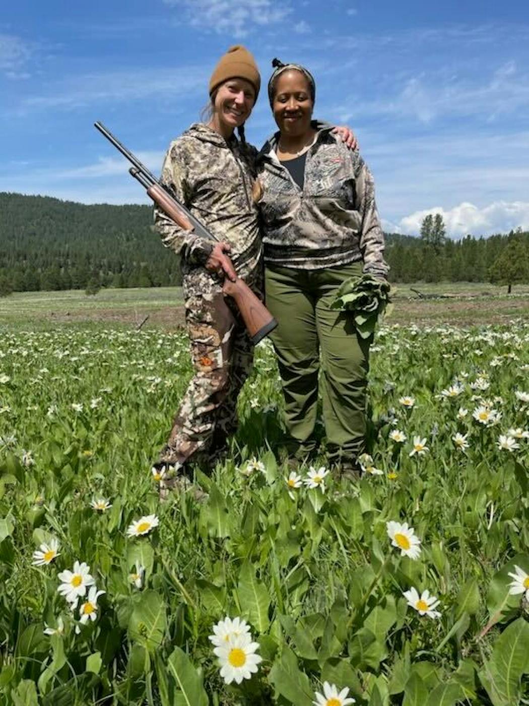 Cecka Parks and Lachelle Cunningham went turkey hunting together last May in Idaho.