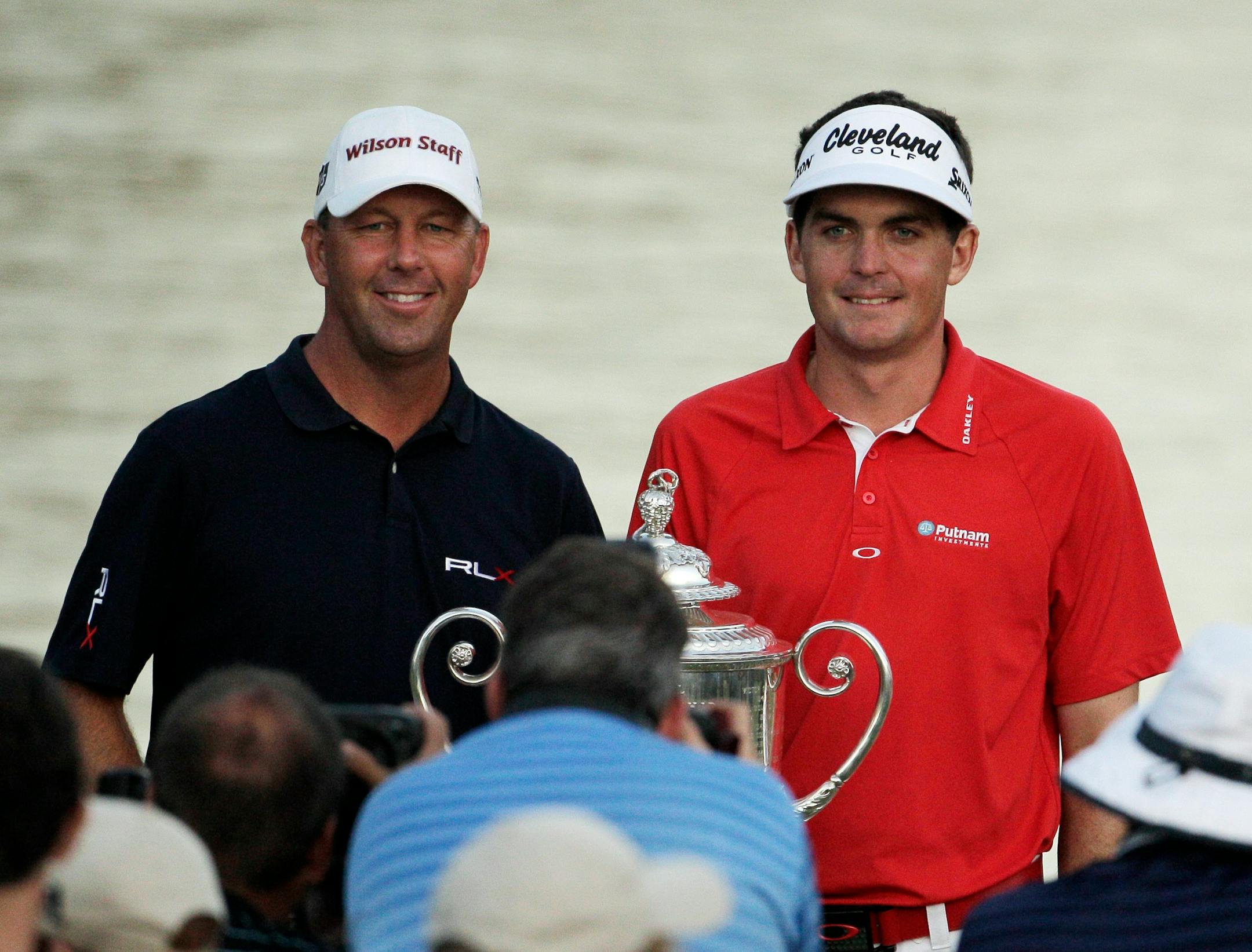 Mike Small, left (with Keegan Bradley) in 2011