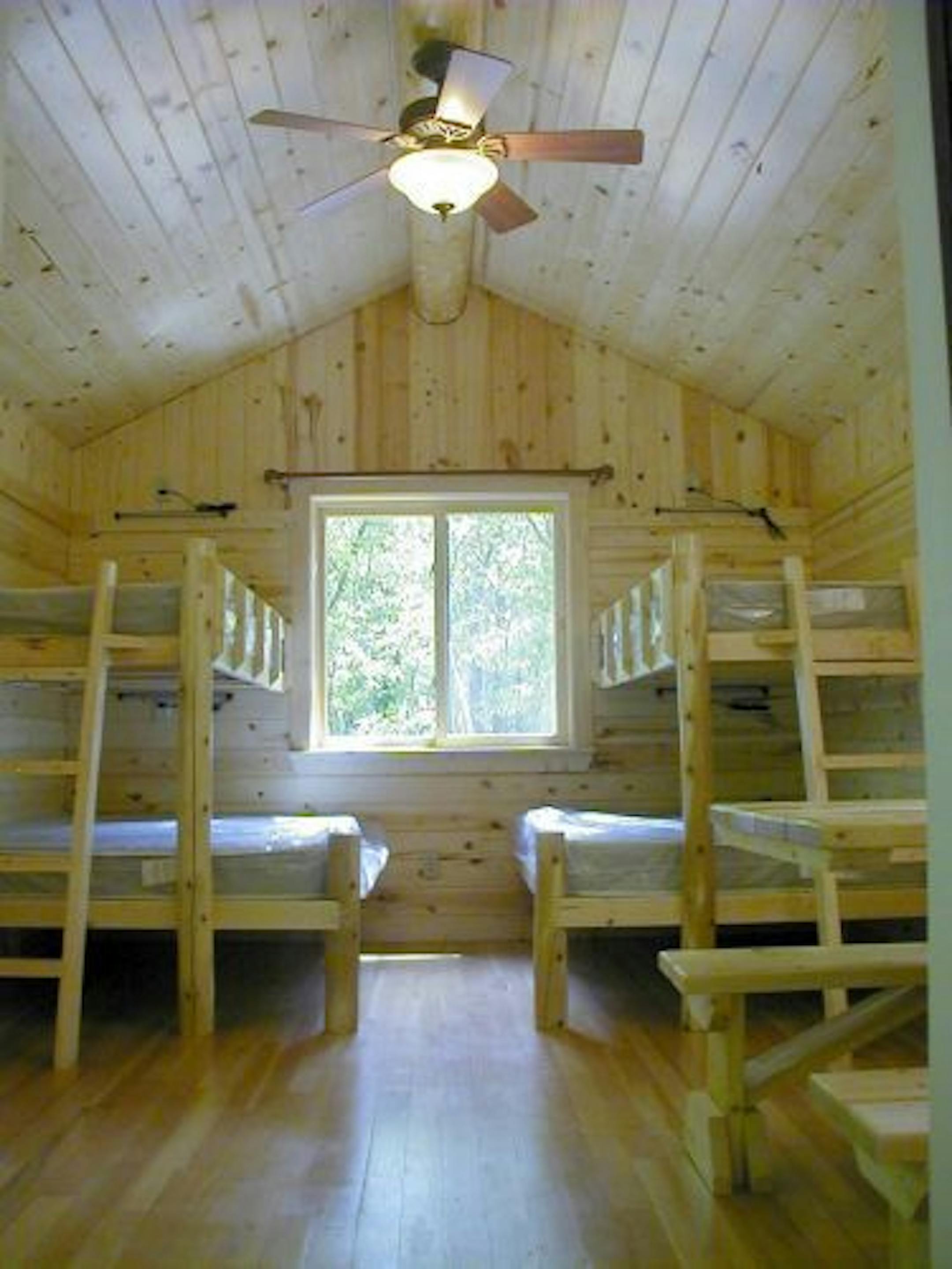 It has 30 so far and they are 98 percent booked this summer and popular even in the winter.Three Rivers Park District also likes them - it has four and has ordered two more. They are well designed, super insulated, sleep four and even have a screened front porch with an outside fire pit and nearby toilet.