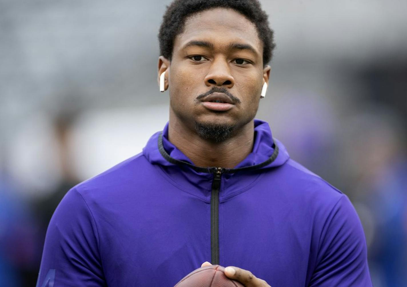 Minnesota Vikings receiver Stefon Diggs during pregame warm ups.