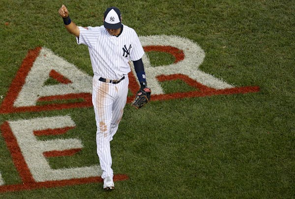 Derek Jeter acknowledged the crowd after being taken out of the game in the fourth inning during the MLB All Star Game.